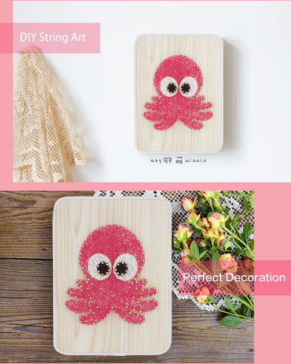 BAZIMA DIY String Art Kit for Beginner, DIY Octopus Craft Kit,Unique Gift,Craft Kit for Holidays