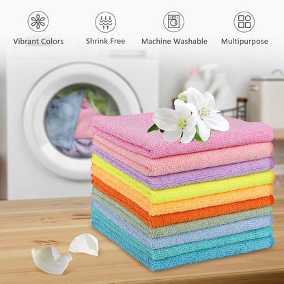 Orighty Washcloths, 20 Pack Microfiber Face Towels, Highly Absorbent and Soft