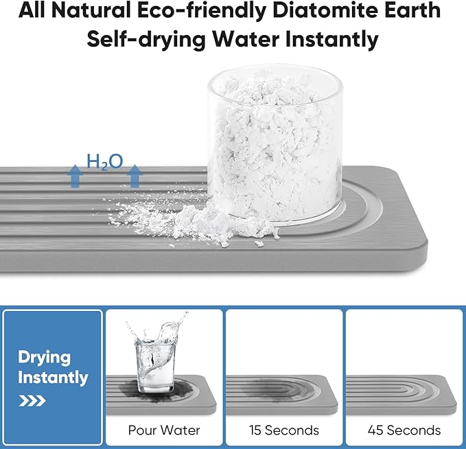 24'' Longer Faucet Mat for Kitchen Sink Stone Faucet Mat for Kitchen Sink