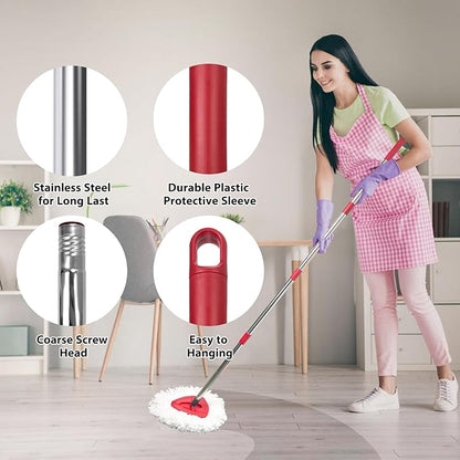 Spin Mop Replacement Set for O-Ceda EasyWring 1-Tank System, Includes 2 Mop