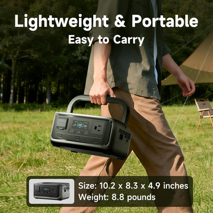 ALLPOWERS VOLIX P300 300W(600W peak) Portable Power Station with UPS Function,256Wh LiFePO4 Battery,MPPT 110W Max,1-Hour AC Fast Charge to 80%,Home Backup,Office,RV,Camping