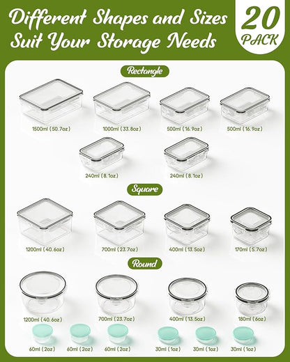 40 Piece Food Storage Containers