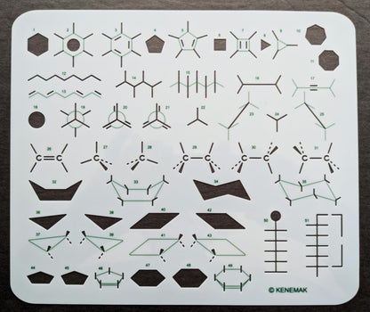 Oganic Chemistry Stencil Drawing MoleculeTemplate