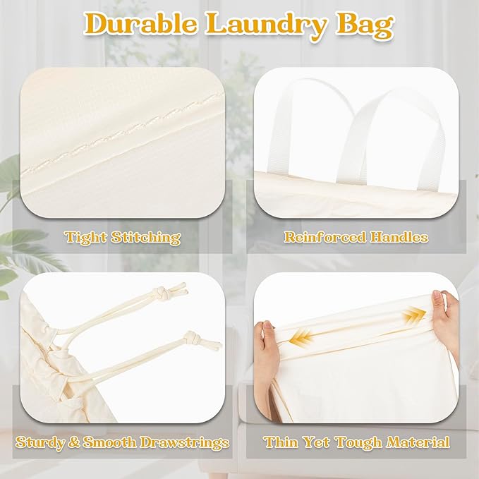 Heavy Duty Laundry Bag, Laundry Basket Liner Replacement, Drawsting Top