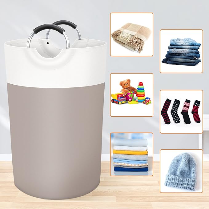 BlissTotes 115L Laundry Basket, Freestanding Laundry Hamper, Collapsible Dirty