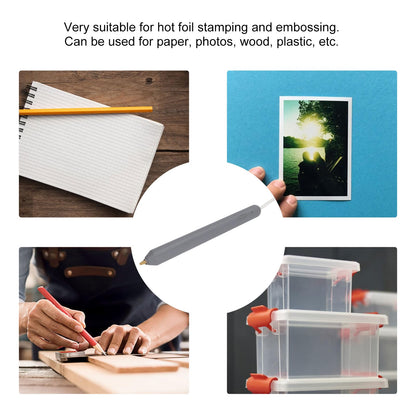 Garosa Hot Foil Pen USB Embossing Stamping Tool with 4 Interchangeable Tips Storage Box for Card Making Scrapbooking Craft Projects Drawing Art Supplies