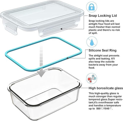 18 Piece Glass Food Storage Containers