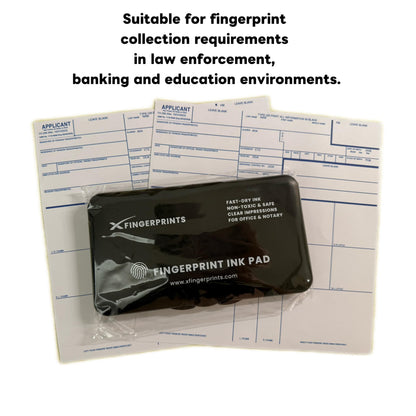 Fingerprint Ink Pad Ultra-Black 6.2" – Quick-Dry, Flawless, Non-Toxic Ink for 10,000+ Clear Prints – Large Stamp Pad for Notary, ID Verification, Banks, Schools, Law Enforcement & Legal Forms