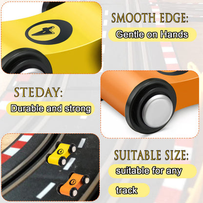 6 Pieces Wooden Mini Car Wooden Car Ramp Race Track Toys, Car Ramp Racer Toy Replacement Vehicle Set Race Party Favors