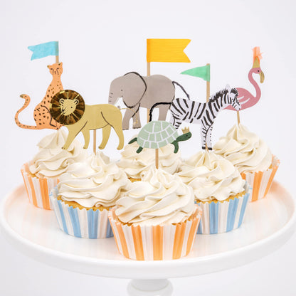 Meri Meri Safari Animals Cupcake Kit (Pack of 24)
