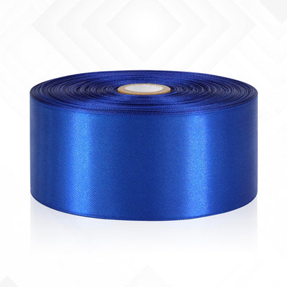Aoropo Blue Satin Ribbon 2 Inch 60 Yards, Royal Blue Polyester Fabric Ribbon for Gift Wrapping, Crafts, Flower Bouquet, Hair Accessories, Wedding and Festival Decor