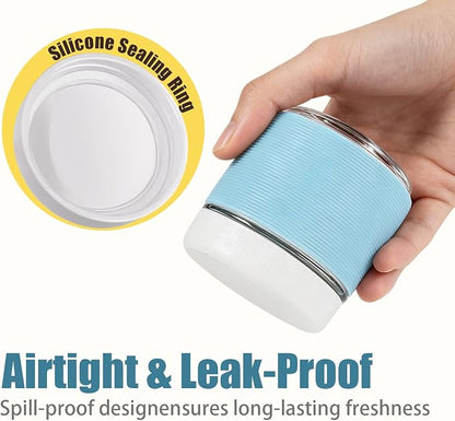 8 oz (6 Pack) Overnight Oats Containers with Airtight Lids and Silicone Sleeves - Perfect for Overnight Oats, Salad, Yogurt, Snacks, Pickles - Leakproof and Reusable Glass Food Storage Containers