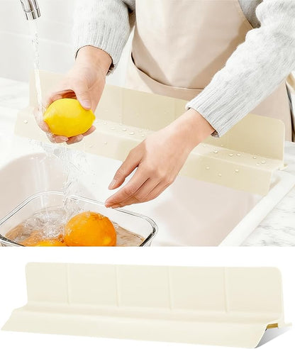 Kitchen Sink Splash Guard 18" Self-Draining Silicone Water Guard