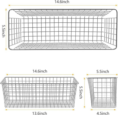 2 Sets Extra Large Hanging Wall Basket, WallmountedFruit Vegetable Toy Snack