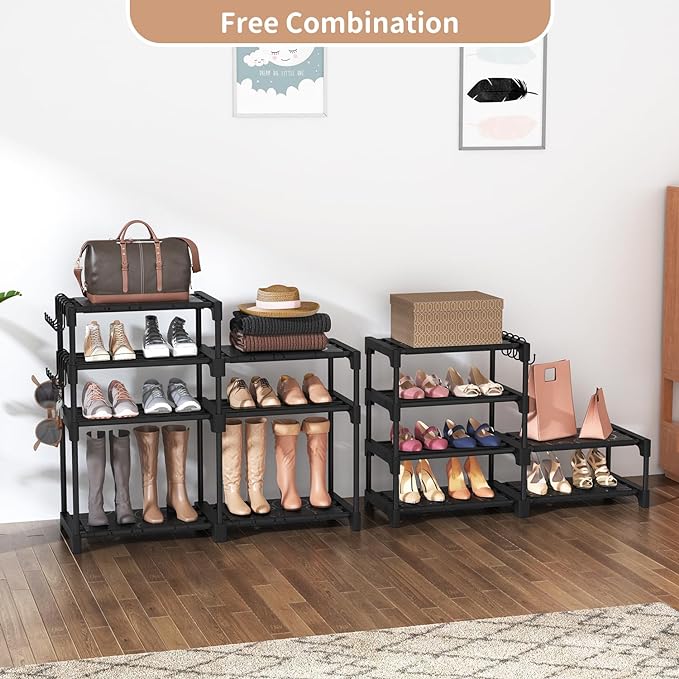 ROJASOP Shoe Rack Organizer, 8-Tier Metal Shoe Rack