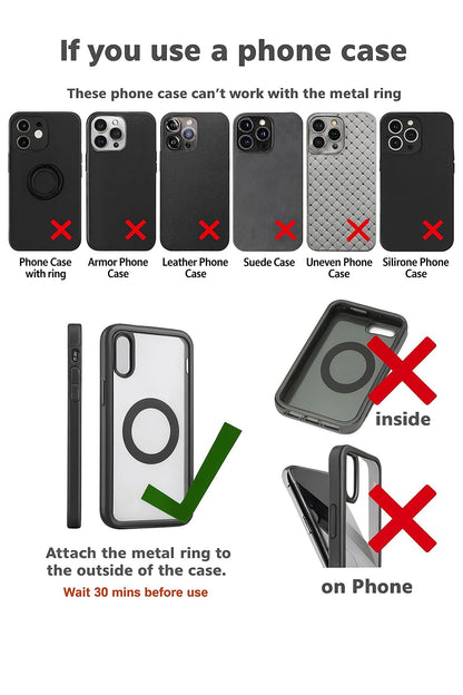 UPTOWN 2026 Nano Gel Ultra Magnetic Phone Holder for car - 360° Adjustable magsafe car Mount with Vacuum Suction, Strong Grip Phone Holders for Your Car, Compatible with iPhone 17 pro max 16 15 14