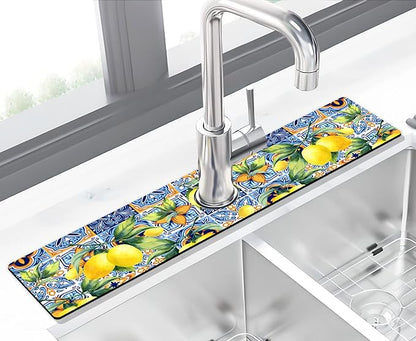 Kitchen Sink Splash Guard Faucet Mat Super Absorbent Fast Drying Mat Sink