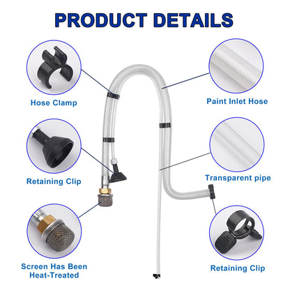ZVJV Premium Suction Tube Kit for Graco Magnum Project Painter Plus X5 X7 ProX17 ProX19 Stand/Cart Airless Paint Sprayer