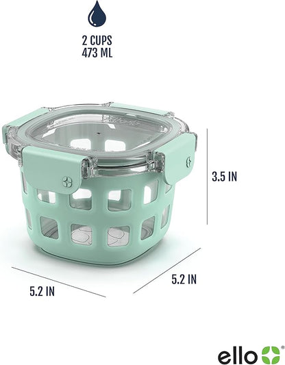 Ello DuraGlass Rounds Glass Food Storage Containers