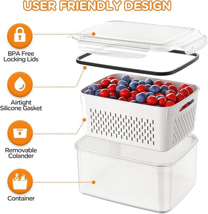 5-Pack Fruit Storage Containers