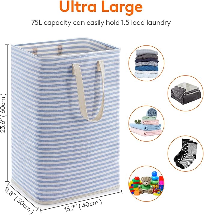 Lifewit 3 Pack Laundry Hamper Large Collapsible Laundry Baskets, Freestanding