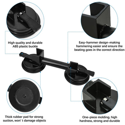 New Floor Gap Fixer Tool Includes Enhanced Suction Cup with Hammer Target & Rubber Mallet for Laminate Floor Gap Repair