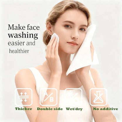 【Large Pack】Disposable Face Towels 160 Count, Hanging Design100% Bio-based