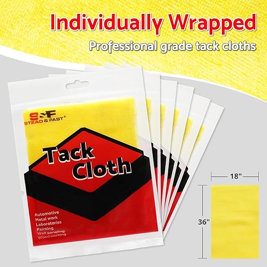 S&F STEAD & FAST Tack Cloth, Heavy Duty High Density 28×24 Mesh, Tack Cloths