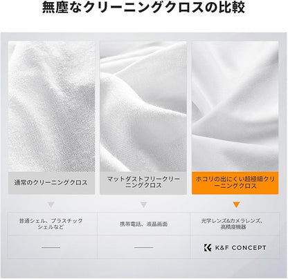 K&F CONCEPT 3 Pack Microfiber Cleaning Cloths, 6x6in Glasses Cleaning Cloths