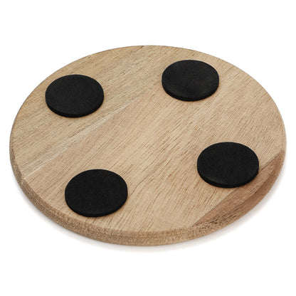 ZEAYEA 36 Pack Acacia Wood Coasters, 3.7 Inch Round Unfinished Wood Cup Coasters for Drink with Non-Slip Dots, Blank Wooden Slices for Crafts, Painting, Writing, Staining, Engraving, Home Decoration