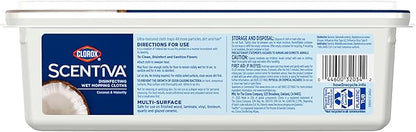 Clorox Scentiva Disinfecting Wet Mop Pad, Disposable Mop Heads, Coconut and