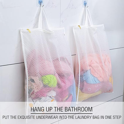 TENRAI Laundry Bag Mesh Wash Bag，Use YKK Zipper，Tote Bag Bathroom Hanging