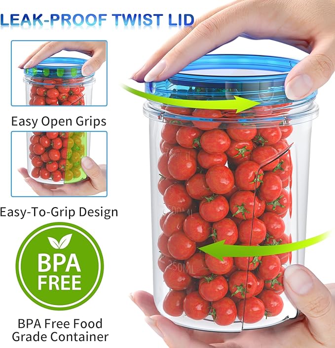 Food Storage Freezer Containers Clear Bottom