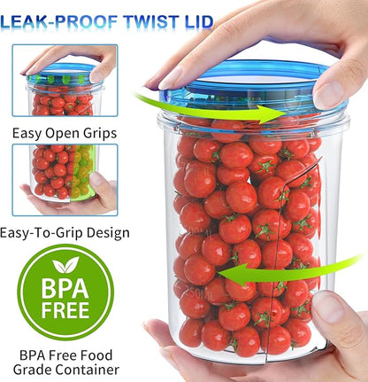 Food Storage Freezer Containers Clear Bottom