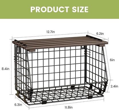 Wire Fruit Basket for Kitchen Storage: Hanging and Counter Wall Fruit Basket
