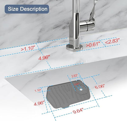 Sink Drain Mat - Unilateral Faucet Guard