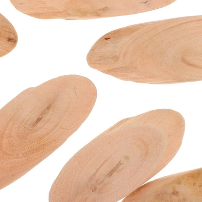 DIYEAH Natural Driftwood Pieces Oval 20 Pcs 3.07X1.06 Inch Rustic Wood Discs for Aquarium Decor DIY Crafts Home Decoration Woodworking Projects