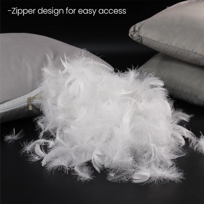 MOOX Down Feathers Pillow Stuffing Filling for DIY Projects Premium Natural 5/95 Goose Feather Down Soft Fluffy Perfect for Pillow Cushions Bedding Pillow Couch Dog Bed Upholstery Crafts (1.0, Pounds)