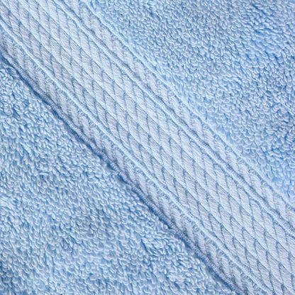 Superior Solid Egyptian Cotton Face Towel Set, Light Blue