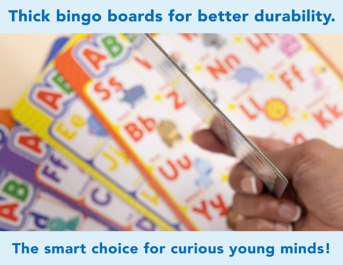 Party Hearty Alphabet and Number, ABC and 123 Bingo Board Game for Kindergarten and Preschool Kids Learn to Read Fun 2 Versions for Ages 4 and Up (Food Edition)