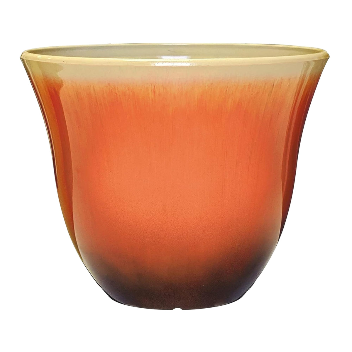 Classic Home and Garden Honeysuckle Resin Planters - Lightweight Indoor & Outdoor Plant Pots - UV-Resistant Plastic Flower Pots - Pot Planters for Flowers & Herbs (15" Tequila Sunrise)