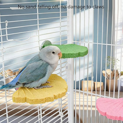 Bird Perch Stands for Cage Parrots Perch Platform Parrots Chewing Toy Bird Beak Grinding Stone Foot Clawing Trimmer Foot Claws Trimmer
