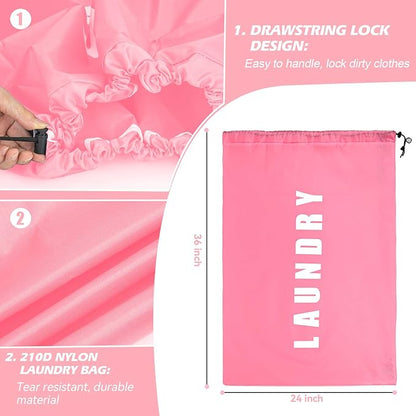Laundry Bag, 2 Pack Travel Laundry Bags