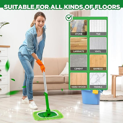 Reusable Microfiber Mop Pads Washable Wet Pads Compatible