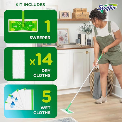 Swiffer Sweeper 2-in-1 Mops for Floor Cleaning, Dry and Wet Multi Surface Floor
