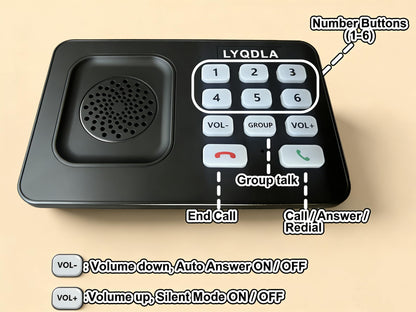 Intercoms Wireless for Home, Office, Elderly Care, Two-Way Wireless Intercom System, Clear Sound Intercom with 1400 Feet Range, Easy to Use, 8 Volume Adjustment, Auto-Answer, Silent Mode(2 pack,black)
