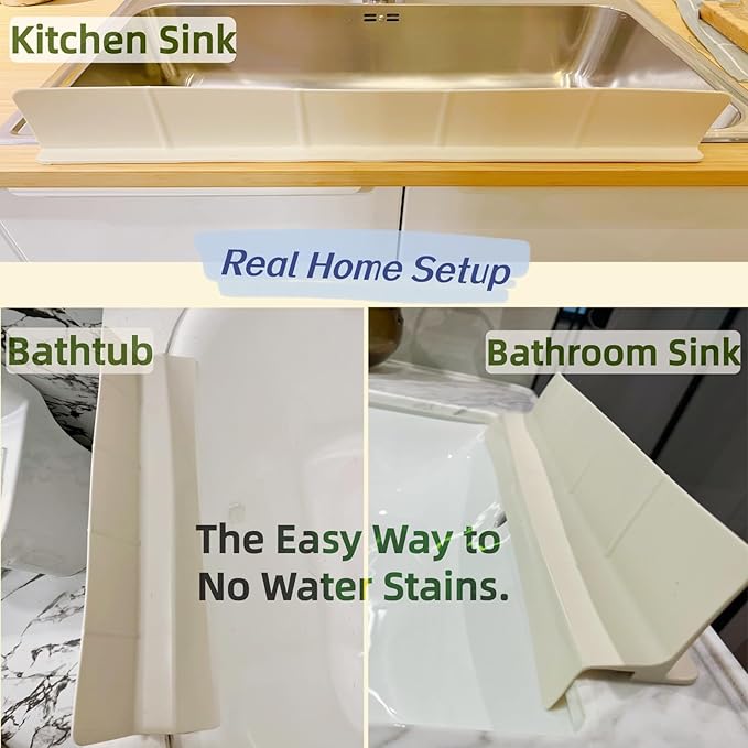 Sink Splash Guard for Kitchen, Splatter Screen & Silicone Water Guard