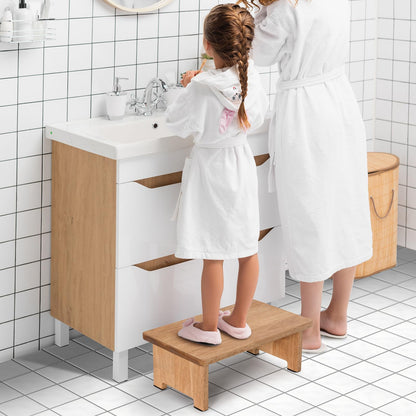 Jurath Wooden Step Stool Step Stool for Adults Heavy Duty Stepping Stool for Bedroom, Garden, Bathroom Easy to Assemble 5.9" High