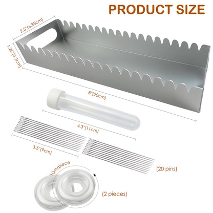 Uiyofok Bead Baking Rack,Polymer Clay Tools for Bead Maker,Drying Rack for Polymer Clay Jewelry Making Supplies(with 20 Pins & 2 Roll of Elastic Strings)