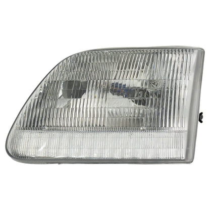 TRQ Headlight Assembly Set for 1997-2002 Ford Expedition, 1997-2003 F150, 1997-1999 F250, Model LKA55911, White